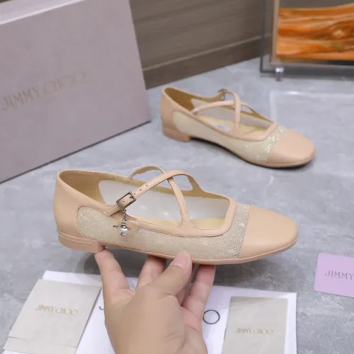 Cheap Jimmy Choo Flat Shoes For Women #1410087 Replica Wholesale [$108.00 USD] [ITEM#1410087] on Replica Jimmy Choo Flat Shoes