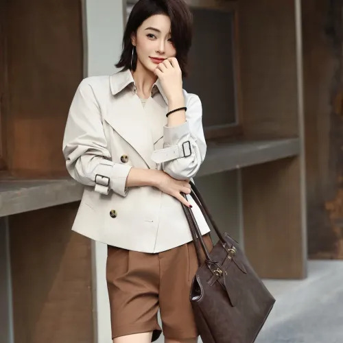 Cheap Burberry Trench Coat Long Sleeved For Women #1410240 Replica Wholesale [$132.00 USD] [ITEM#1410240] on Replica Burberry Trench Coat