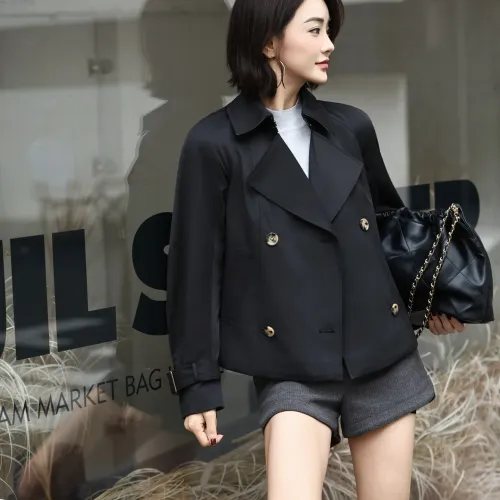 Cheap Burberry Trench Coat Long Sleeved For Women #1410242 Replica Wholesale [$132.00 USD] [ITEM#1410242] on Replica Burberry Trench Coat