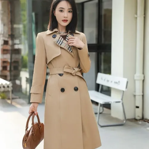Burberry Trench Coat Long Sleeved For Women #1410295