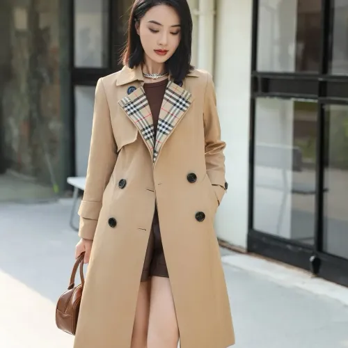 Cheap Burberry Trench Coat Long Sleeved For Women #1410295 Replica Wholesale [$160.00 USD] [ITEM#1410295] on Replica Burberry Trench Coat