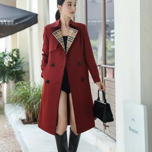 Cheap Burberry Trench Coat Long Sleeved For Women #1410296 Replica Wholesale [$160.00 USD] [ITEM#1410296] on Replica Burberry Trench Coat