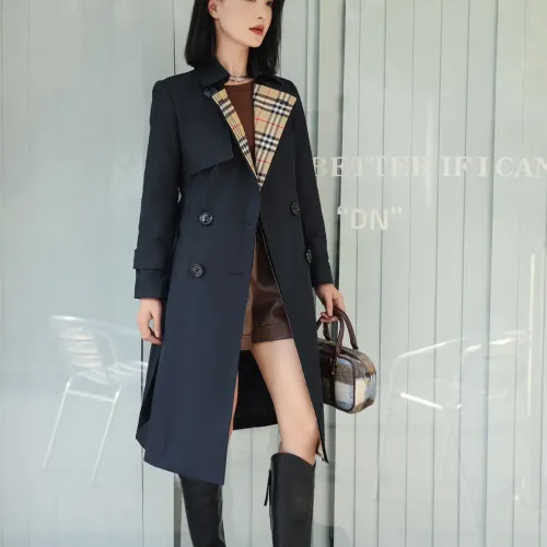 Cheap Burberry Trench Coat Long Sleeved For Women #1410297 Replica Wholesale [$160.00 USD] [ITEM#1410297] on Replica Burberry Trench Coat