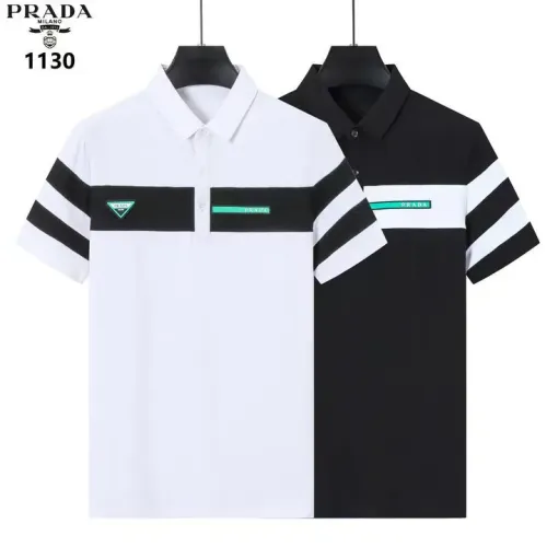 Cheap Prada T-Shirts Short Sleeved For Men #1411030 Replica Wholesale [$38.00 USD] [ITEM#1411030] on Replica Prada T-Shirts