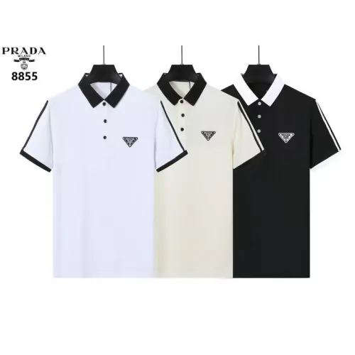 Cheap Prada T-Shirts Short Sleeved For Men #1411269 Replica Wholesale [$38.00 USD] [ITEM#1411269] on Replica Prada T-Shirts