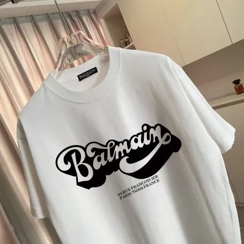 Cheap Balmain T-Shirts Short Sleeved For Unisex #1411946 Replica Wholesale [$45.00 USD] [ITEM#1411946] on Replica Balmain T-Shirts