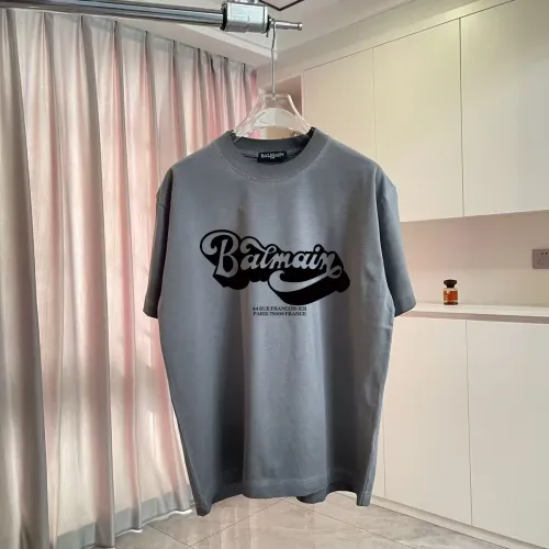 Cheap Balmain T-Shirts Short Sleeved For Unisex #1411947 Replica Wholesale [$45.00 USD] [ITEM#1411947] on Replica Balmain T-Shirts