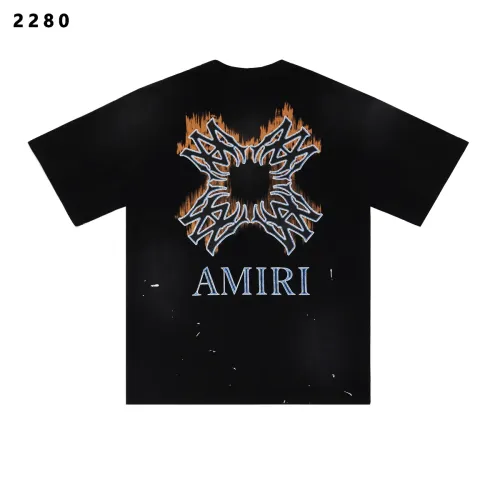 Cheap Amiri T-Shirts Short Sleeved For Unisex #1412153 Replica Wholesale [$34.00 USD] [ITEM#1412153] on Replica Amiri T-Shirts