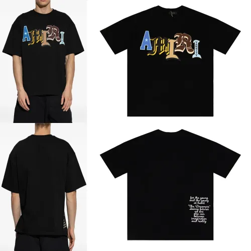 Cheap Amiri T-Shirts Short Sleeved For Unisex #1412155 Replica Wholesale [$32.00 USD] [ITEM#1412155] on Replica Amiri T-Shirts