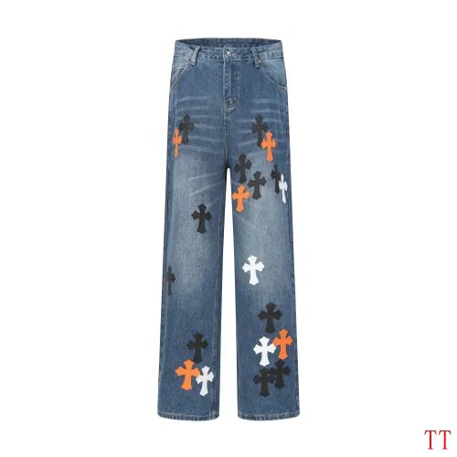 Cheap Chrome Hearts Jeans For Men #1412474 Replica Wholesale [$60.00 USD] [ITEM#1412474] on Replica Chrome Hearts Jeans