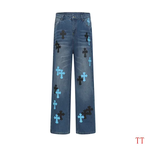 Cheap Chrome Hearts Jeans For Men #1412475 Replica Wholesale [$60.00 USD] [ITEM#1412475] on Replica Chrome Hearts Jeans