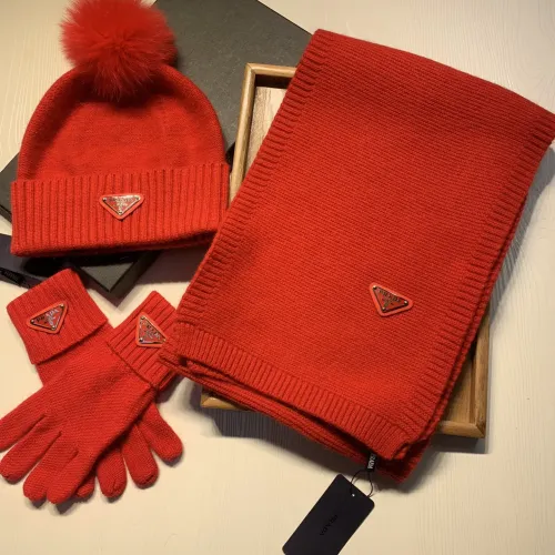 Prada Hat and Scarf and Glove Set #1413072