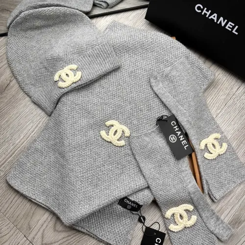 Chanel Hat and Scarf and Glove Set #1413112