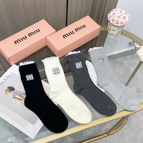 Cheap MIU MIU Socks #1413138 Replica Wholesale [$38.00 USD] [ITEM#1413138] on Replica MIU MIU Socks