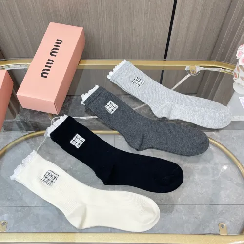 Cheap MIU MIU Socks #1413138 Replica Wholesale [$38.00 USD] [ITEM#1413138] on Replica MIU MIU Socks