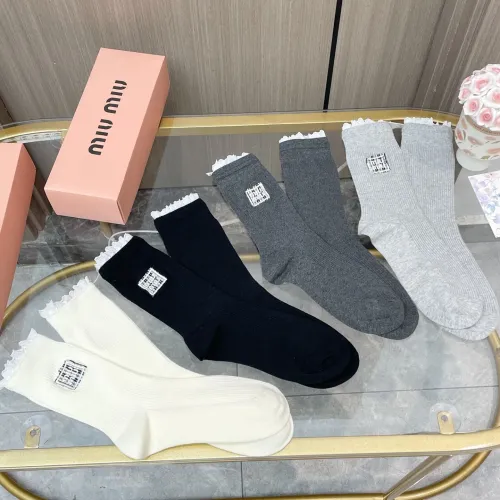 Cheap MIU MIU Socks #1413138 Replica Wholesale [$38.00 USD] [ITEM#1413138] on Replica MIU MIU Socks