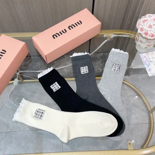 Cheap MIU MIU Socks #1413138 Replica Wholesale [$38.00 USD] [ITEM#1413138] on Replica MIU MIU Socks