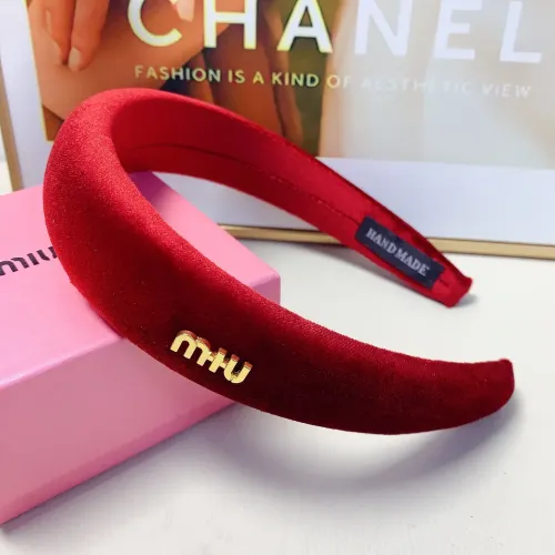 Cheap MIU MIU Headband For Women #1413270 Replica Wholesale [$25.00 USD] [ITEM#1413270] on Replica MIU MIU Headband