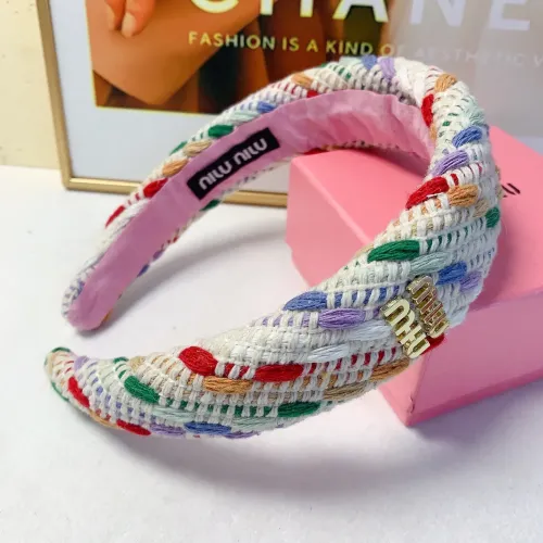 Cheap MIU MIU Headband For Women #1413724 Replica Wholesale [$25.00 USD] [ITEM#1413724] on Replica MIU MIU Headband