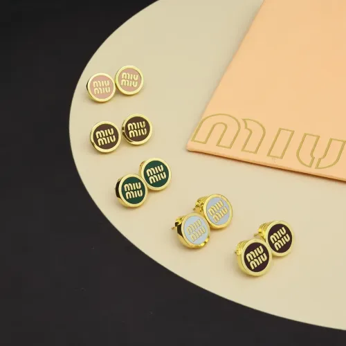 Cheap MIU MIU Earrings For Women #1414502 Replica Wholesale [$27.00 USD] [ITEM#1414502] on Replica MIU MIU Earrings