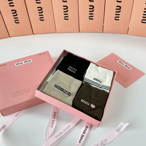 Cheap MIU MIU Socks #1414851 Replica Wholesale [$29.00 USD] [ITEM#1414851] on Replica MIU MIU Socks