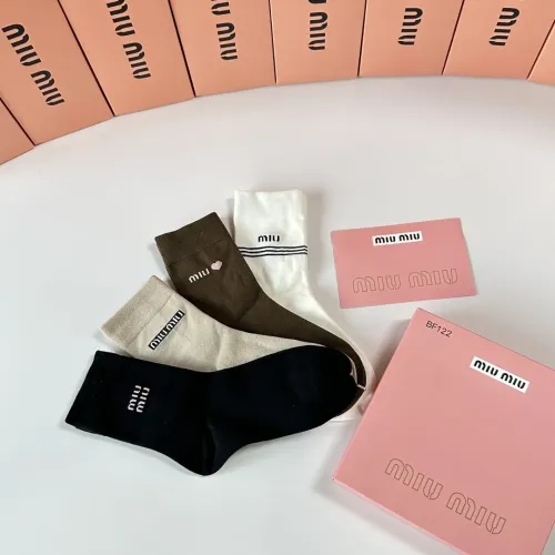 Cheap MIU MIU Socks #1414851 Replica Wholesale [$29.00 USD] [ITEM#1414851] on Replica MIU MIU Socks