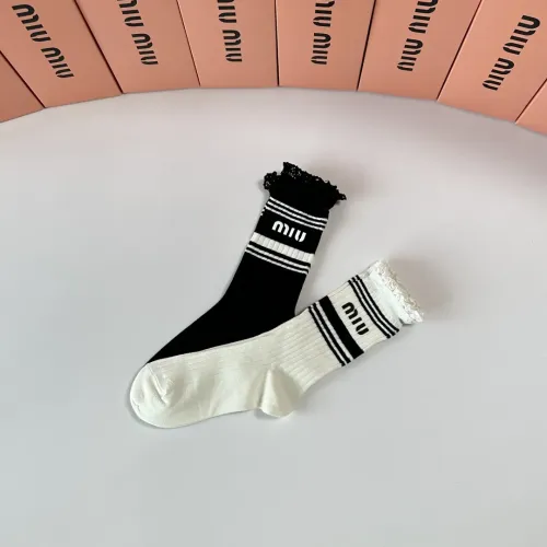 Cheap MIU MIU Socks #1414868 Replica Wholesale [$29.00 USD] [ITEM#1414868] on Replica MIU MIU Socks
