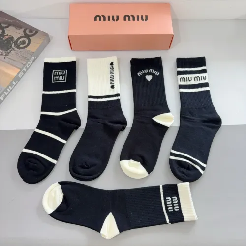 Cheap MIU MIU Socks #1414871 Replica Wholesale [$29.00 USD] [ITEM#1414871] on Replica MIU MIU Socks