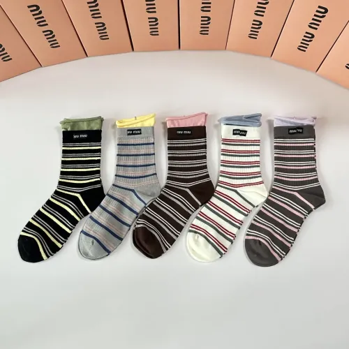 Cheap MIU MIU Socks #1414879 Replica Wholesale [$32.00 USD] [ITEM#1414879] on Replica MIU MIU Socks