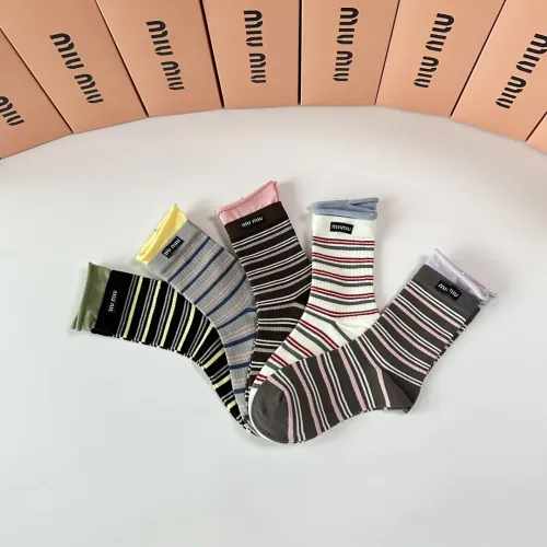 Cheap MIU MIU Socks #1414879 Replica Wholesale [$32.00 USD] [ITEM#1414879] on Replica MIU MIU Socks