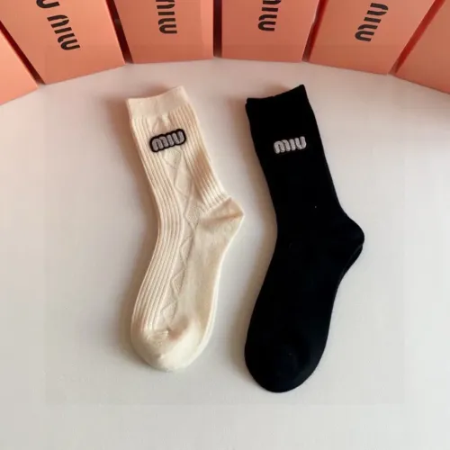 Cheap MIU MIU Socks #1414886 Replica Wholesale [$29.00 USD] [ITEM#1414886] on Replica MIU MIU Socks