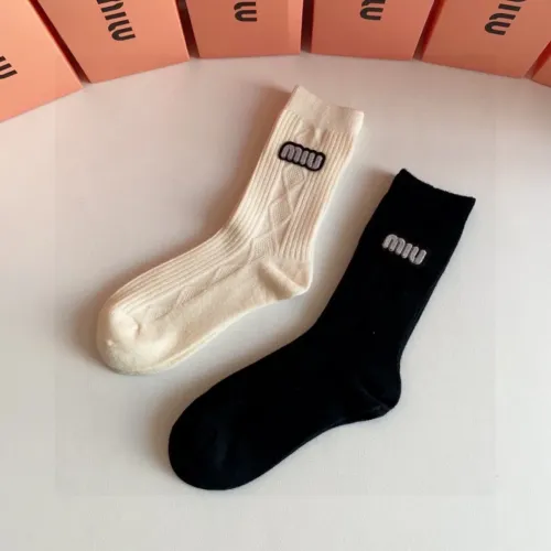 Cheap MIU MIU Socks #1414886 Replica Wholesale [$29.00 USD] [ITEM#1414886] on Replica MIU MIU Socks