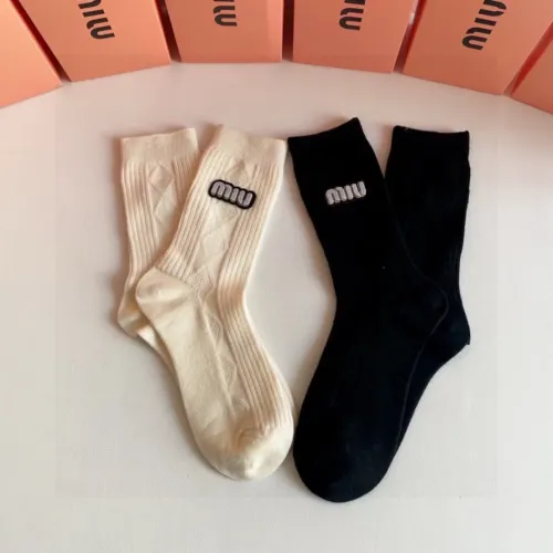 Cheap MIU MIU Socks #1414886 Replica Wholesale [$29.00 USD] [ITEM#1414886] on Replica MIU MIU Socks