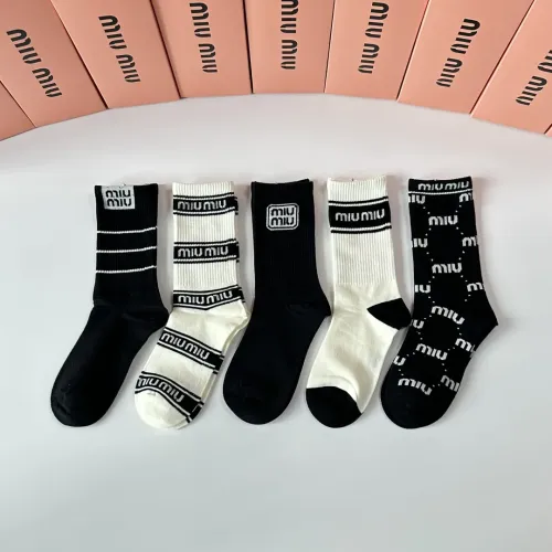 Cheap MIU MIU Socks #1414888 Replica Wholesale [$29.00 USD] [ITEM#1414888] on Replica MIU MIU Socks