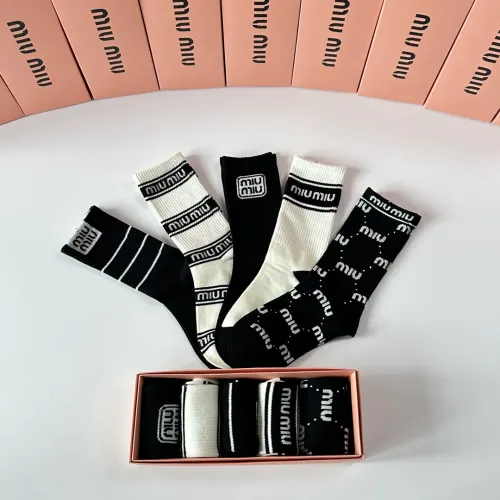 Cheap MIU MIU Socks #1414888 Replica Wholesale [$29.00 USD] [ITEM#1414888] on Replica MIU MIU Socks