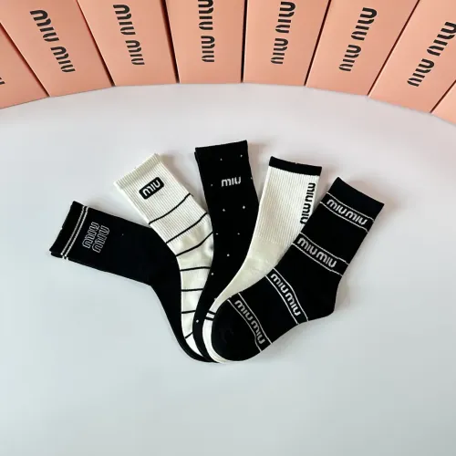 Cheap MIU MIU Socks #1414889 Replica Wholesale [$29.00 USD] [ITEM#1414889] on Replica MIU MIU Socks