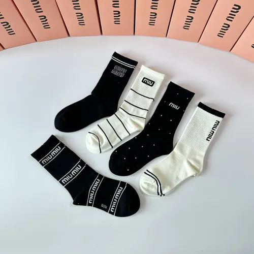 Cheap MIU MIU Socks #1414889 Replica Wholesale [$29.00 USD] [ITEM#1414889] on Replica MIU MIU Socks
