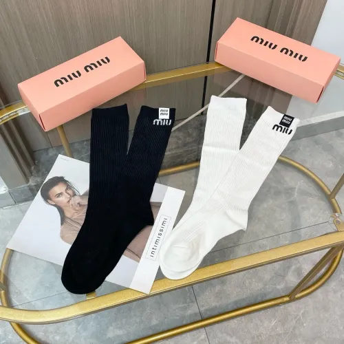 Cheap MIU MIU Socks #1415139 Replica Wholesale [$29.00 USD] [ITEM#1415139] on Replica MIU MIU Socks