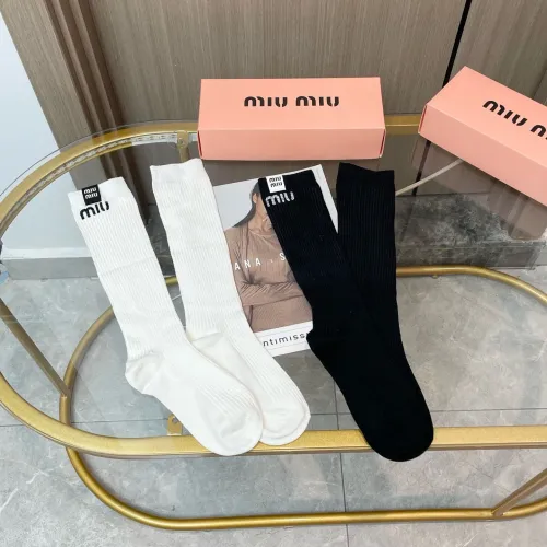 Cheap MIU MIU Socks #1415139 Replica Wholesale [$29.00 USD] [ITEM#1415139] on Replica MIU MIU Socks