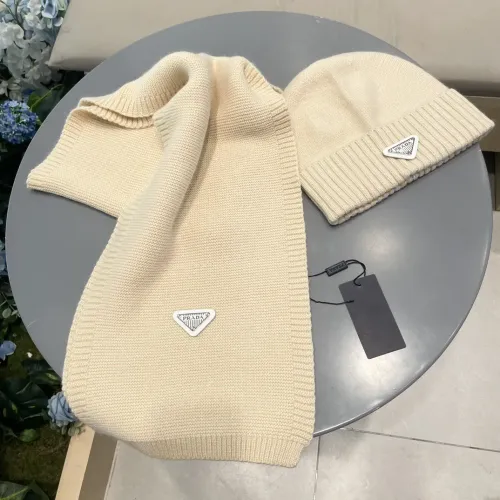 Cheap Prada Hat and Scarf Set #1415787 Replica Wholesale [$64.00 USD] [ITEM#1415787] on Replica Prada Hat and Scarf and Glove Set