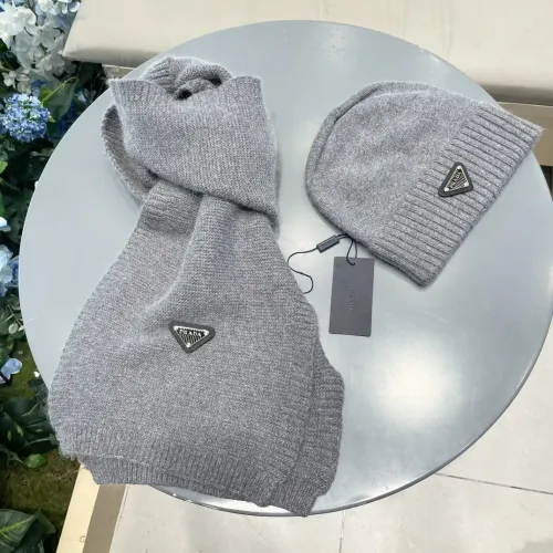 Cheap Prada Hat and Scarf Set #1415789 Replica Wholesale [$64.00 USD] [ITEM#1415789] on Replica Prada Hat and Scarf and Glove Set