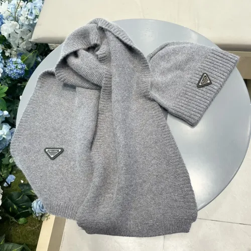 Cheap Prada Hat and Scarf Set #1415789 Replica Wholesale [$64.00 USD] [ITEM#1415789] on Replica Prada Hat and Scarf and Glove Set