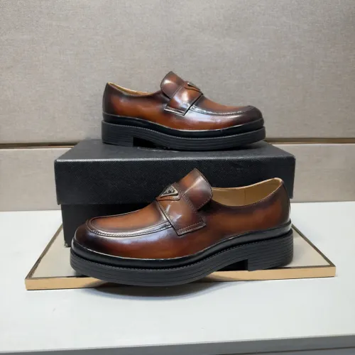 Cheap Prada Leather Shoes For Men #1416026 Replica Wholesale [$98.00 USD] [ITEM#1416026] on Replica Prada Leather Shoes