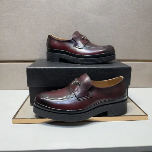 Cheap Prada Leather Shoes For Men #1416029 Replica Wholesale [$98.00 USD] [ITEM#1416029] on Replica Prada Leather Shoes