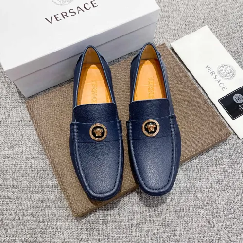 Cheap Versace Leather Shoes For Men #1416055 Replica Wholesale [$85.00 USD] [ITEM#1416055] on Replica Versace Leather Shoes