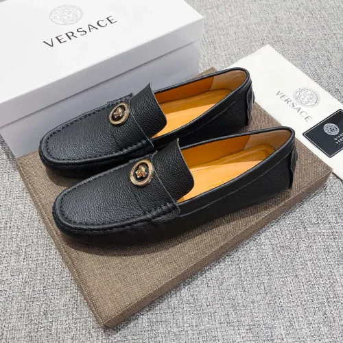 Cheap Versace Leather Shoes For Men #1416056 Replica Wholesale [$85.00 USD] [ITEM#1416056] on Replica Versace Leather Shoes