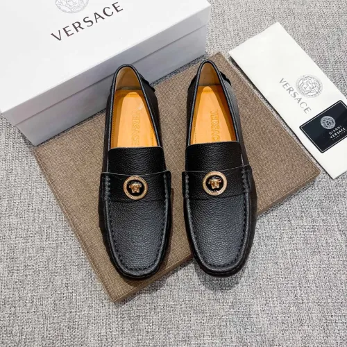 Cheap Versace Leather Shoes For Men #1416056 Replica Wholesale [$85.00 USD] [ITEM#1416056] on Replica Versace Leather Shoes