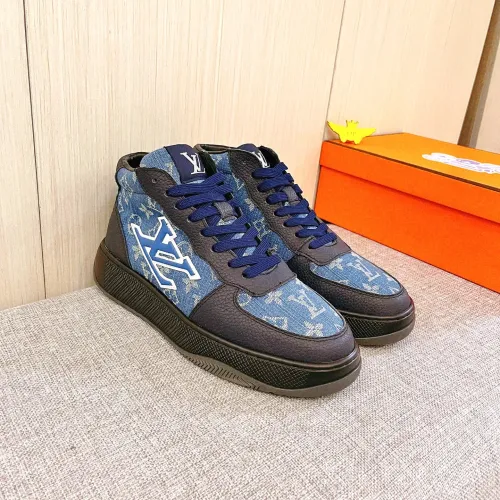 Cheap Louis Vuitton High Tops Shoes For Men #1416282 Replica Wholesale [$88.00 USD] [ITEM#1416282] on Replica Louis Vuitton High Tops Shoes