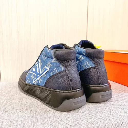 Cheap Louis Vuitton High Tops Shoes For Men #1416282 Replica Wholesale [$88.00 USD] [ITEM#1416282] on Replica Louis Vuitton High Tops Shoes