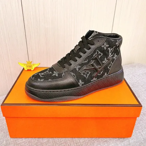 Cheap Louis Vuitton High Tops Shoes For Men #1416283 Replica Wholesale [$88.00 USD] [ITEM#1416283] on Replica Louis Vuitton High Tops Shoes
